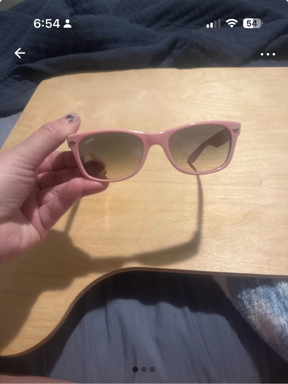 Ray-Ban Pink Wayfarer Sunglasses with Gradient Lenses